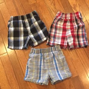 Three Garanimals Boys Plaid Shorts 18M